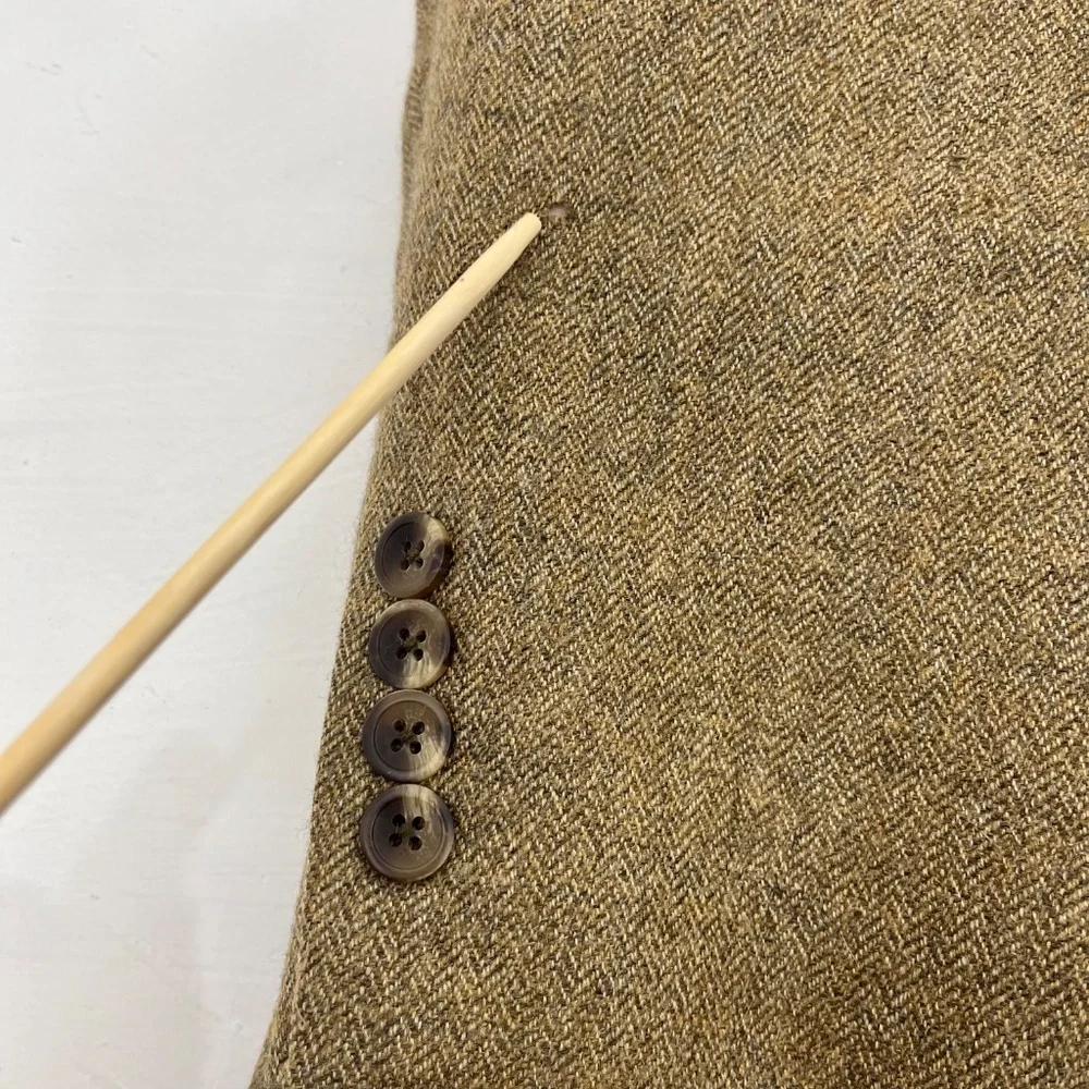 Meeting Street Mens 42R Sport Coat Blazer Brown Lambswool‎ Long Sleeve Outdoor